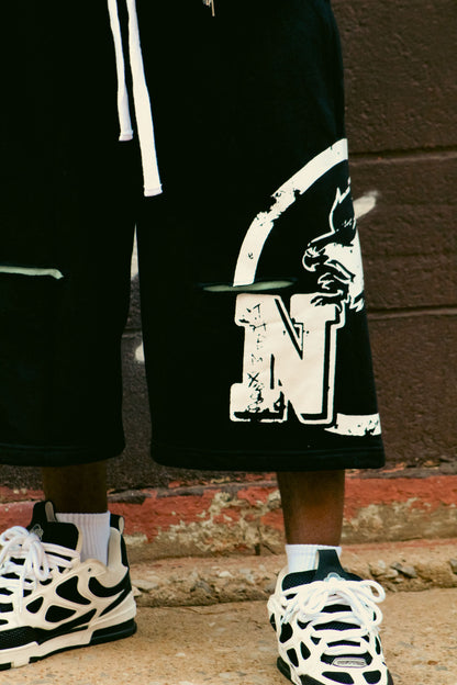 Hidden Network 3/4 Double Waisted Shorts